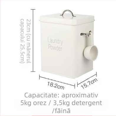 Găleată metalică pentru detergent de rufe, etanșă, rezistentă la umezeală, capacitate 6–7 L