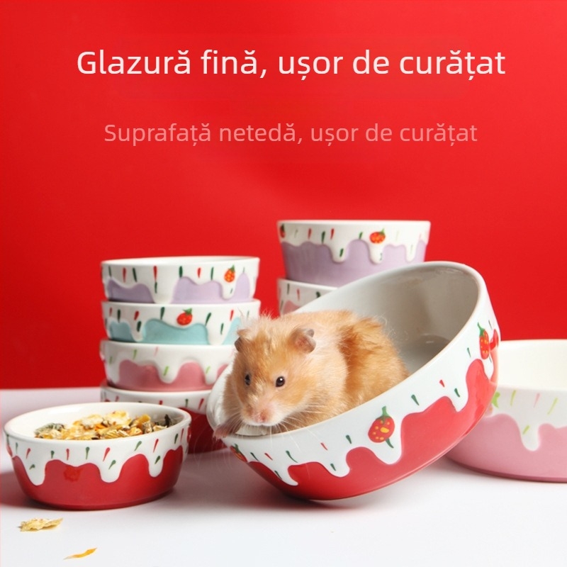Vas ceramic pentru hamster, brand BUCATSTATE, accesorii pentru animale de companie