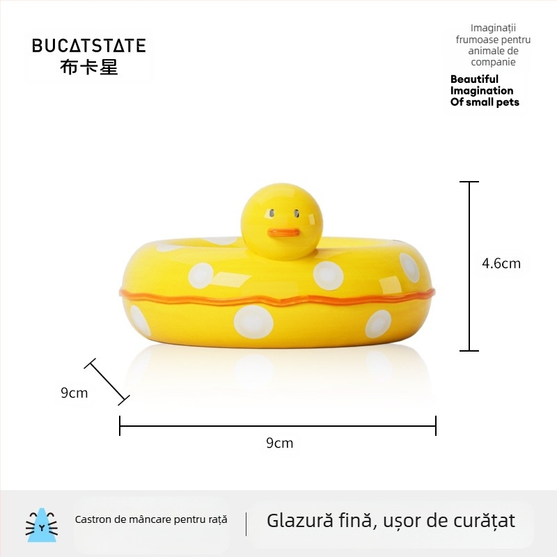 Vas ceramic pentru hamster, brand BUCATSTATE, accesorii pentru animale de companie