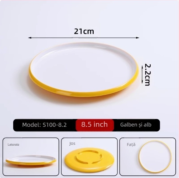 Farfurie rotundă din melamină, utilizare comercială, hoteluri și restaurante, stil Nou Chinezesc, lucrată manual, personalizabilă