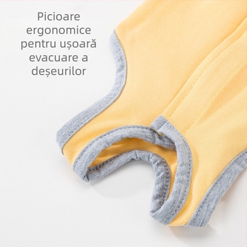 Îmbrăcăminte pentru animale – halat chirurgical anti-lingere pentru pisici, material din pânză, stil lejer