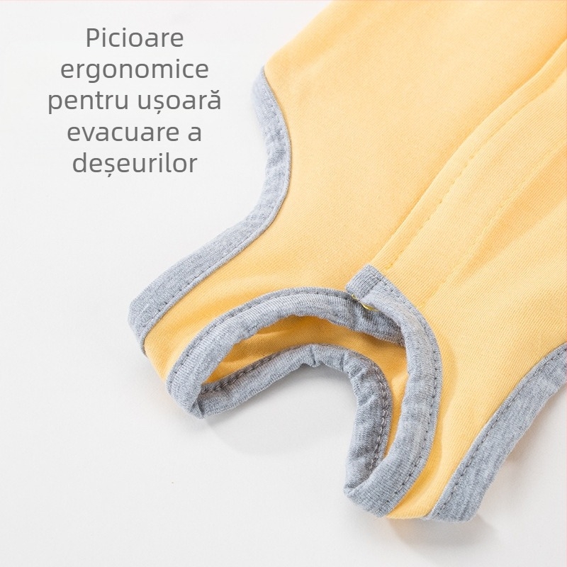 Îmbrăcăminte pentru animale – halat chirurgical anti-lingere pentru pisici, material din pânză, stil lejer