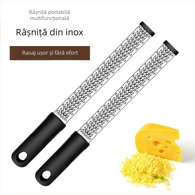 Răzuitor multifuncțional din oțel inoxidabil, cu răzuitor pentru coaja de lămâie