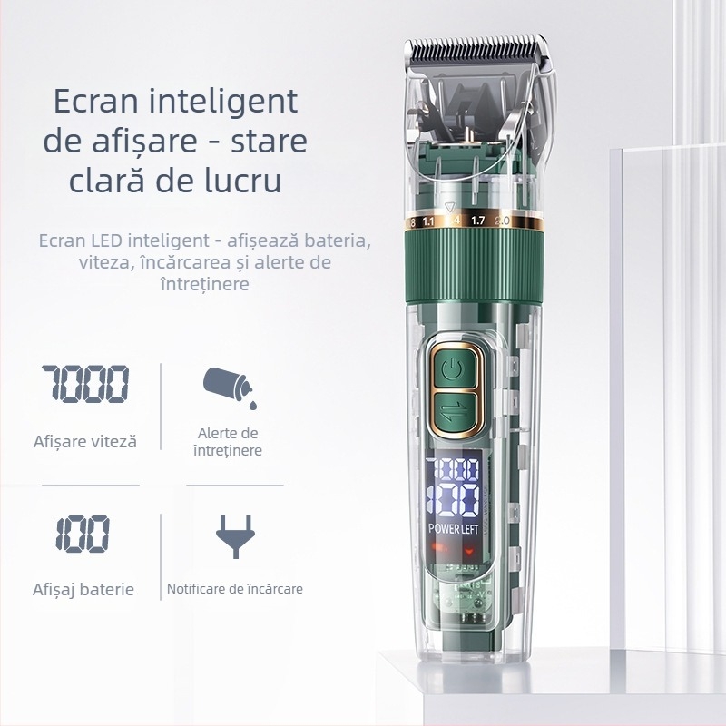 Set de tuns pentru animale de companie: mașină de tuns electrică pentru câini și pisici, corp din ABS, modelul G7