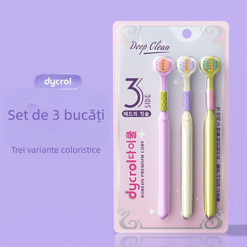 Perie de dinți cu trei fețe pentru adulți, protecție gingivală și peri moi | Banner/Benoy | Periuță de dinți manuală