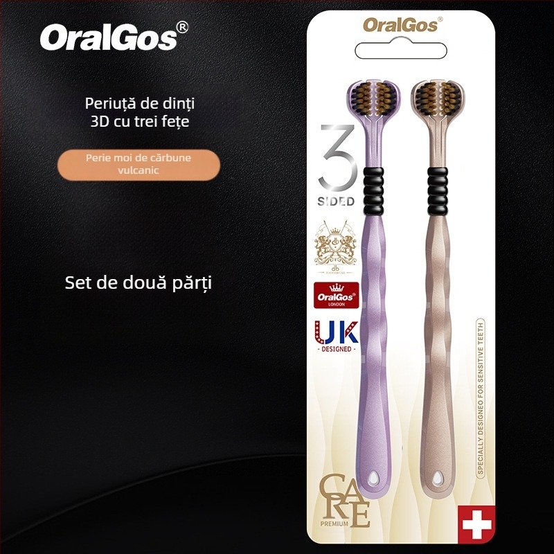 Perie de dinți cu trei fețe pentru adulți, protecție gingivală și peri moi | Banner/Benoy | Periuță de dinți manuală