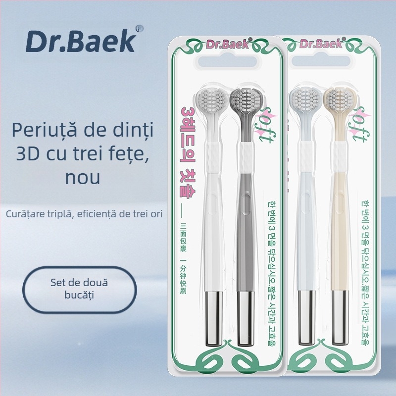 Perie de dinți cu trei fețe pentru adulți, protecție gingivală și peri moi | Banner/Benoy | Periuță de dinți manuală