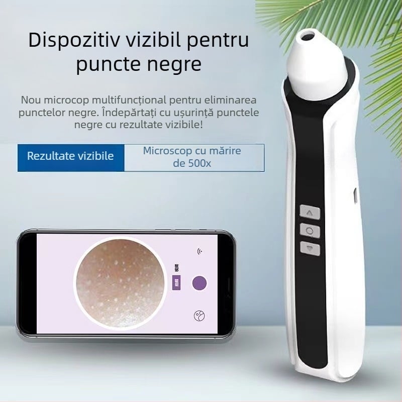 Dispozitiv vizual pentru eliminarea punctelor negre — vibrații ultrasonice, mâner manual, model ZM613, carcasă ABS, reglaj în 3 trepte