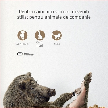 Oaks A5 Mașină de tuns pentru animale de companie – încărcabilă, 5W, baterie încorporată, cap de tăiere detașabil și lavabil, potrivită pentru câini și pisici