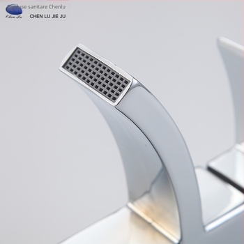 Robinet de bazin – apă caldă și rece, cu o singură gaură, jet cascadă, aliaj de cupru, miez ceramic, 0–90°C, 10 MPa