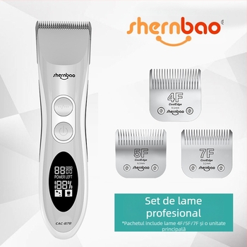 Shenbao 878 Clipper electric fără fir pentru îngrijire a câinilor