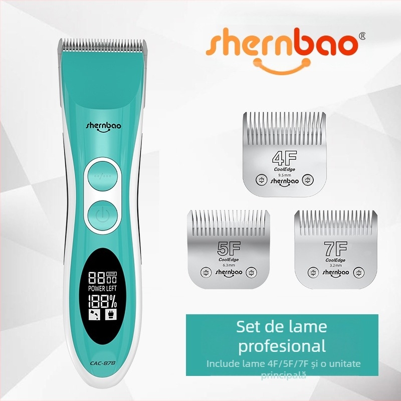 Shenbao 878 Clipper electric fără fir pentru îngrijire a câinilor