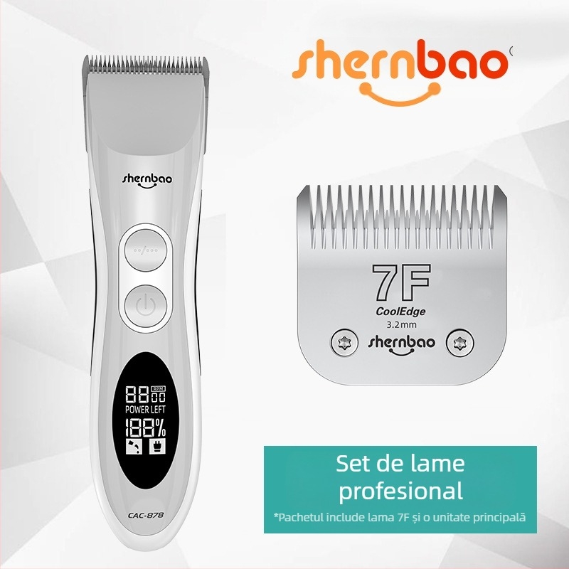Shenbao 878 Clipper electric fără fir pentru îngrijire a câinilor