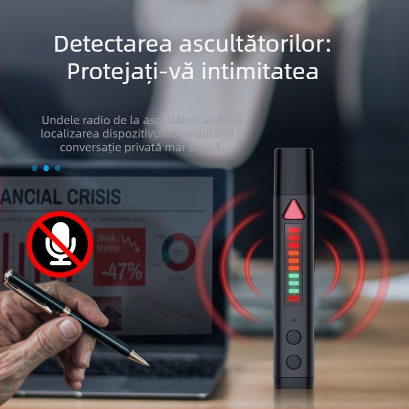 S68 detector wireless de semnal – stilou detectoare camere, bandă de frecvențe 1-8000, interval de detecție 0.1-10, dimensiuni 120×18×18 mm