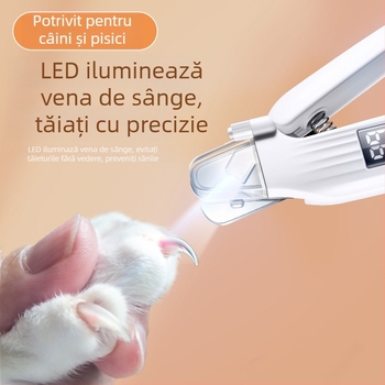 Tăietor de unghii pentru animale, 2 în 1, cu șlefuitor electric pentru pisici și câini — Cod produs Hz8
