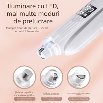 Tăietor de unghii pentru animale, 2 în 1, cu șlefuitor electric pentru pisici și câini — Cod produs Hz8