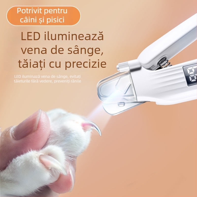 Tăietor de unghii pentru animale, 2 în 1, cu șlefuitor electric pentru pisici și câini — Cod produs Hz8