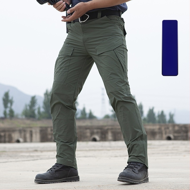Pantaloni tactici pentru bărbați, nylon, elastici, uscare rapidă, primăvară, cu multe buzunare, stil cargo