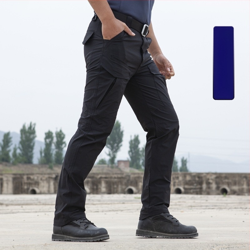 Pantaloni tactici pentru bărbați, nylon, elastici, uscare rapidă, primăvară, cu multe buzunare, stil cargo