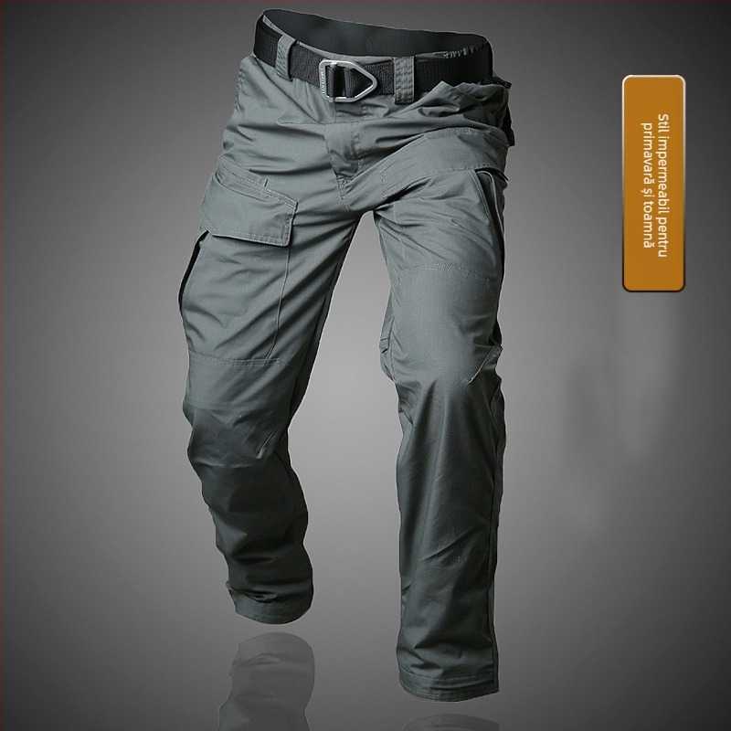 Pantaloni tactici pentru bărbați, nylon, elastici, uscare rapidă, primăvară, cu multe buzunare, stil cargo