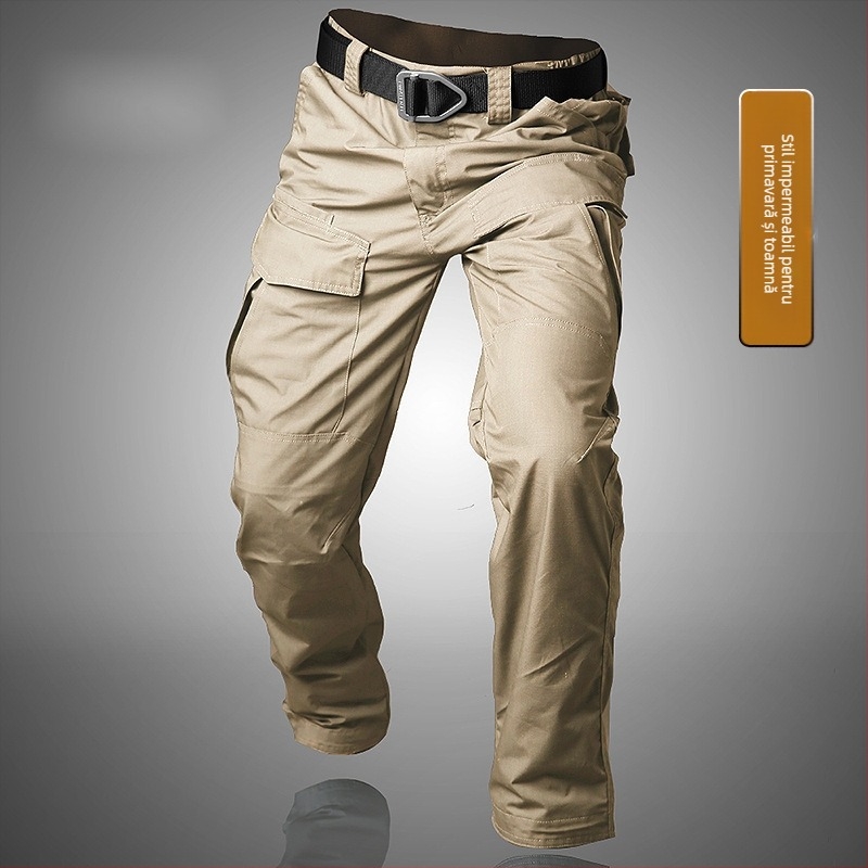 Pantaloni tactici pentru bărbați, nylon, elastici, uscare rapidă, primăvară, cu multe buzunare, stil cargo