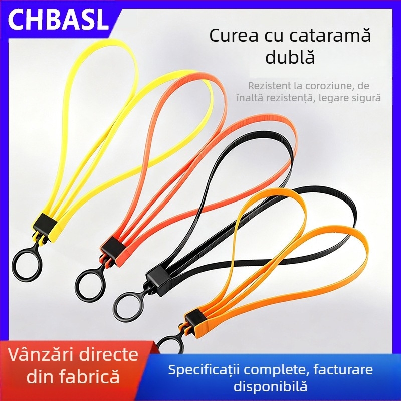 Bandă de reținere tactic din PA66 nylon cu închidere automată, catarame duble și design pliabil pe ambele capete, grosime 1.66 mm