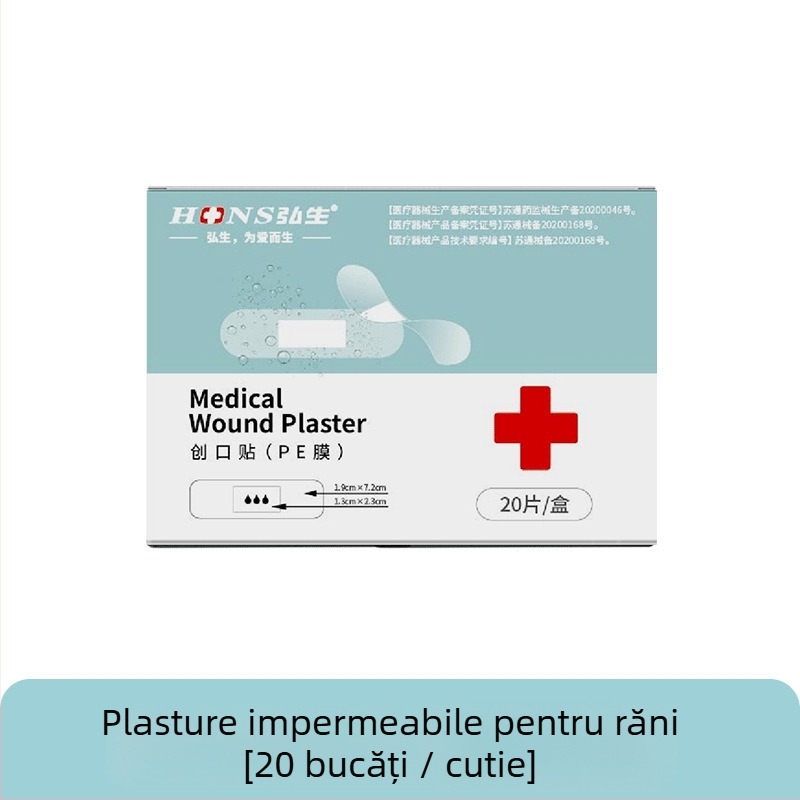 Bandaj din țesătură elastică, rotund, impermeabil, cutie cu 100 bucăți, de unică folosință, pentru recoltare de sânge și protecția piciorului