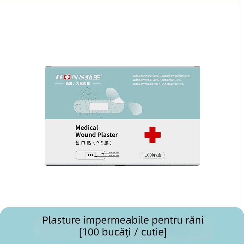 Bandaj din țesătură elastică, rotund, impermeabil, cutie cu 100 bucăți, de unică folosință, pentru recoltare de sânge și protecția piciorului