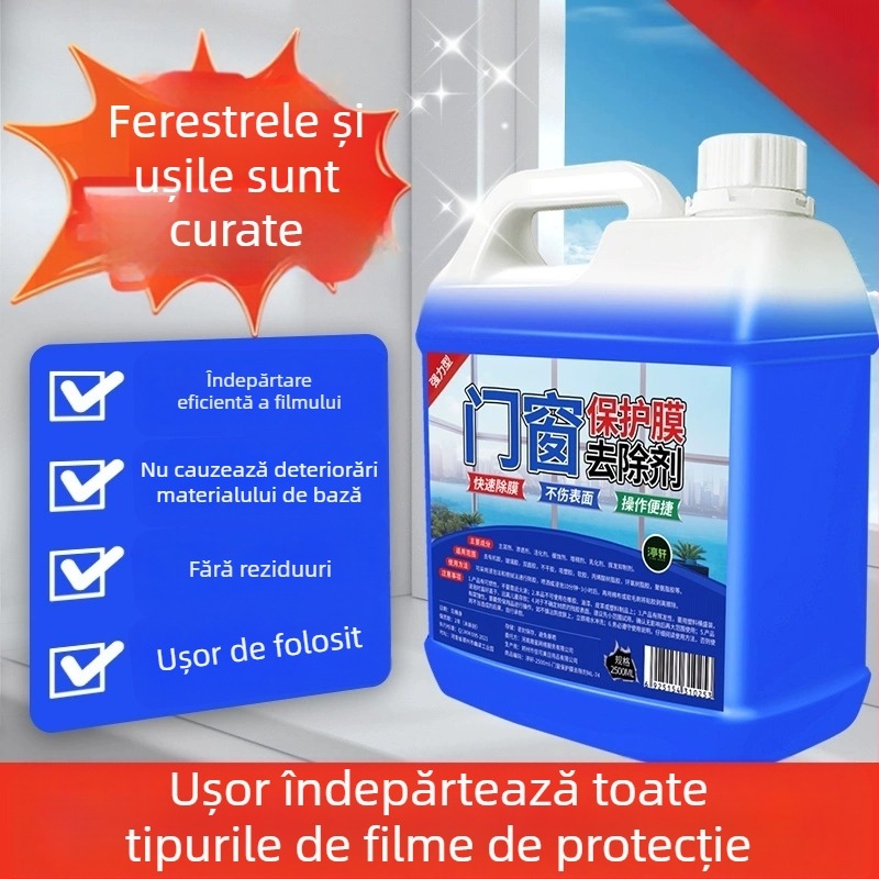 Îndepărtător de lipici pentru folie de protecție pentru uși și ferestre, pentru suprafețe din oțel inoxidabil și aliaj de aluminiu, detergent universal Yangxing
