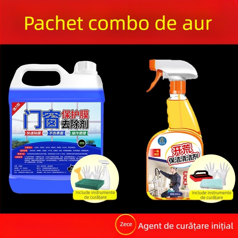 Îndepărtător de lipici pentru folie de protecție pentru uși și ferestre, pentru suprafețe din oțel inoxidabil și aliaj de aluminiu, detergent universal Yangxing