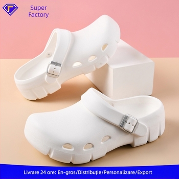 Papuci Crocs din EVA pentru femei — interior, respirabili, cu partea superioară EVA și talpă EVA, 3 cm grosime talpă, antiderapante