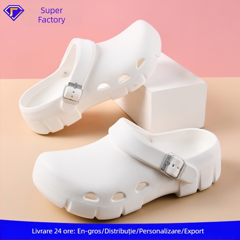 Papuci Crocs din EVA pentru femei — interior, respirabili, cu partea superioară EVA și talpă EVA, 3 cm grosime talpă, antiderapante