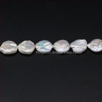 Perle naturale de apă dulce, boabe Baroque în formă de buton – mărgele libere pentru bijuterii DIY, pandantive de colier (Yiwu)