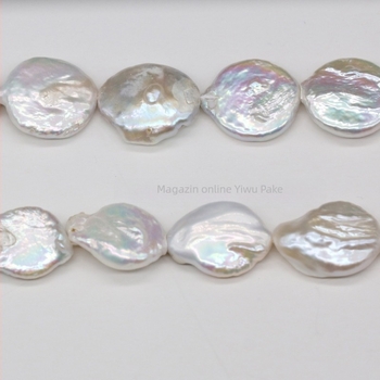 Perle naturale de apă dulce, boabe Baroque în formă de buton – mărgele libere pentru bijuterii DIY, pandantive de colier (Yiwu)