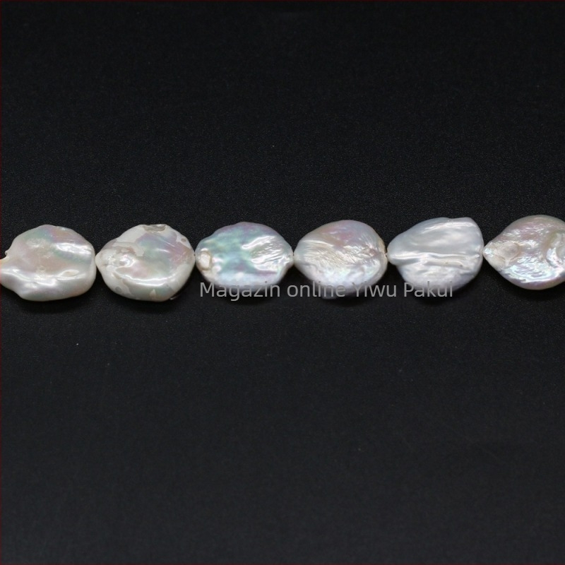 Perle naturale de apă dulce, boabe Baroque în formă de buton – mărgele libere pentru bijuterii DIY, pandantive de colier (Yiwu)