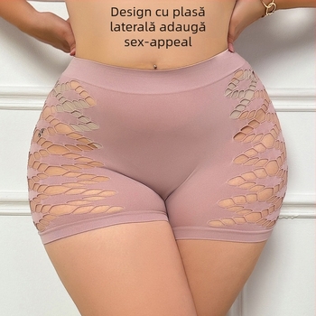 Boxeri femei fără cusături, talie înaltă, efect de ridicare a feselor, nailon respirabil 90–95%, căptușeală din bumbac în zona intimă