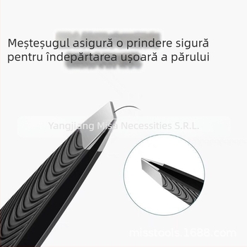 Clip pentru sprânene cu model în valuri și pense compacte, oțel inoxidabil, instrument de conturare a sprânenelor