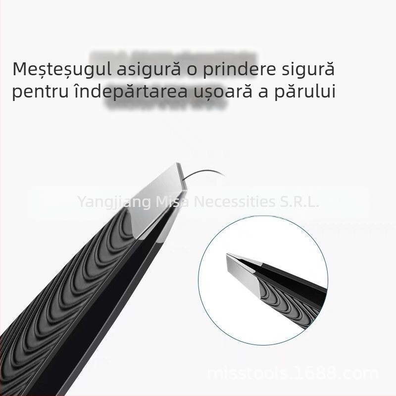 Clip pentru sprânene cu model în valuri și pense compacte, oțel inoxidabil, instrument de conturare a sprânenelor