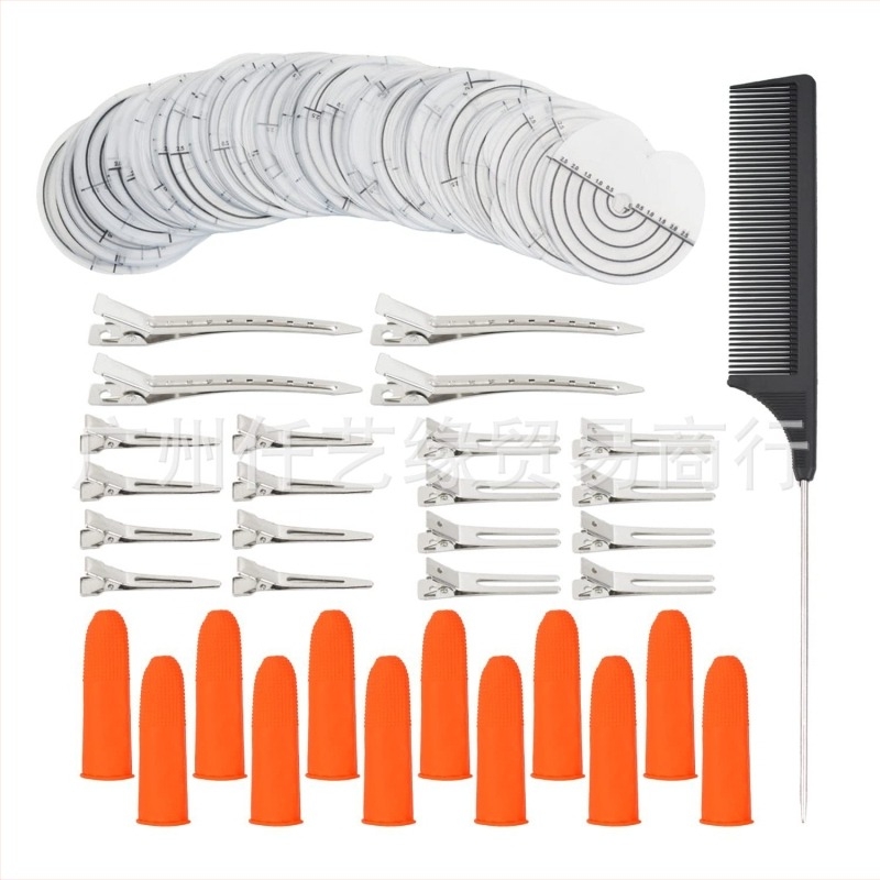Kit extensii păr cu placă izolatoare termică, clips de poziționare, lipici, protecție deget și set de piepteni; Model: placă izolatoare termică; Material păr: sârmă rezistentă la temperaturi înalte; OEM; Universal
