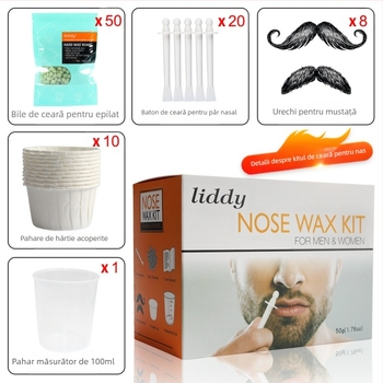 LIDDY Kit de ceară pentru nas – Îndepărtarea părului din nas, 150 g