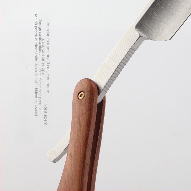 Rasor manual pliabil pentru bărbierit și îngrijire, cu o lamă