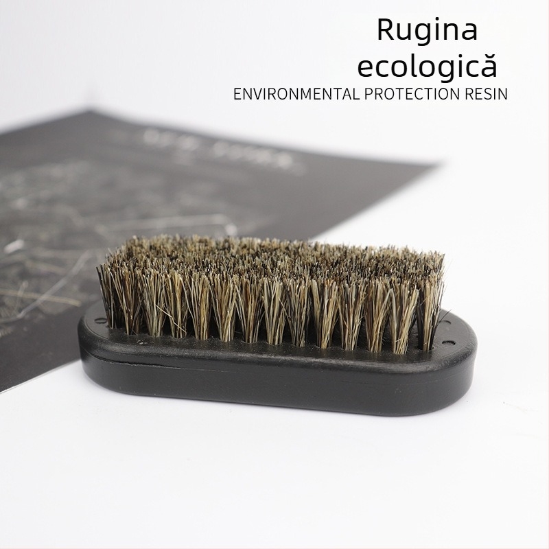 Perie pentru barbă, portabilă, mâner din plastic, 1 bucată, material: rășină + perii, lungimea periilor 3 cm