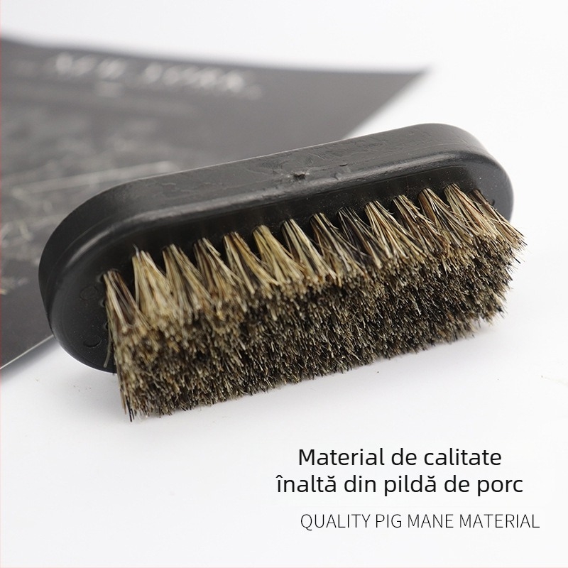 Perie pentru barbă, portabilă, mâner din plastic, 1 bucată, material: rășină + perii, lungimea periilor 3 cm