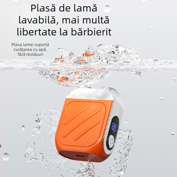 Aparat de ras electric mini pentru bărbați, cu cap magnetic plutitor, cu două lame rotative, reîncărcabil, funcționare silențioasă