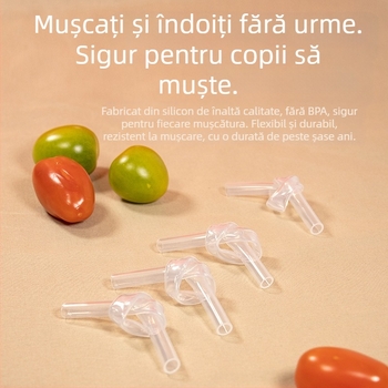 Slika Silikon alimentar — țeavă dreaptă, biodegradabilă