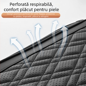 Pad din piele pentru cotiera centrală a vehiculului – crește înălțimea, compartimente multiple, marca Luda, compatibil cu modelele generale