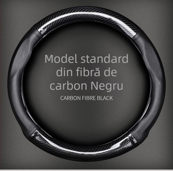 Husă de volan pentru Volkswagen cu textură carbon și piele Ultrafilm | Patru Sezoane | Compatibil cu toate modelele VW