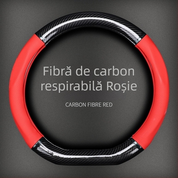 Husă de volan pentru Volkswagen cu textură carbon și piele Ultrafilm | Patru Sezoane | Compatibil cu toate modelele VW