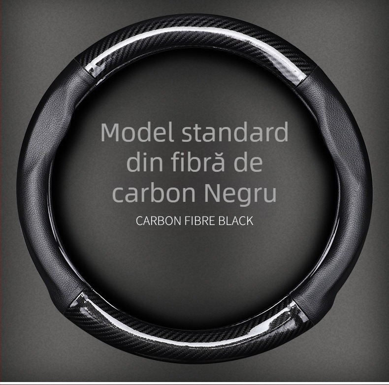 Husă de volan pentru Volkswagen cu textură carbon și piele Ultrafilm | Patru Sezoane | Compatibil cu toate modelele VW