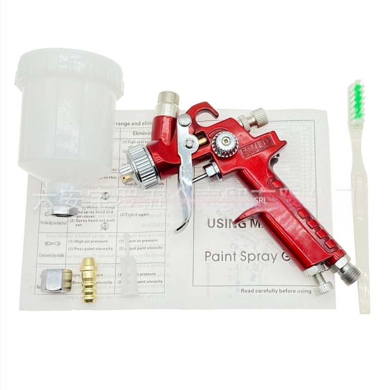 Pistol de vopsire cu presiune înaltă H-2000 pentru mașini și mobilier, capacitate rezervor 125, diametrul duzei 0.8, distanța de pulverizare 180, presiune de lucru 0.25